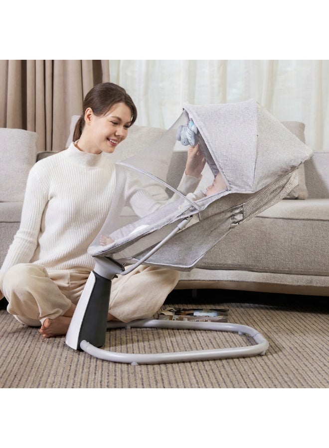 ماستيلا 3 في 1 أورا ديلوكس: سرير بيبي، أرجوحة كهربائية ذكية بـ 5 زوايا حركة، بلوتوث، ريموت كنترول، وناموسية للحماية - Image 3